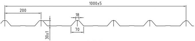 6 छत ऑटो स्टेकर TW30-200-1000 के साथ धातु छत पैनल छत शीट रोल बनाने की मशीन
